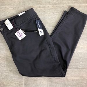 Lane Bryant - Grey Skinny Pants w/ Zipper Detail